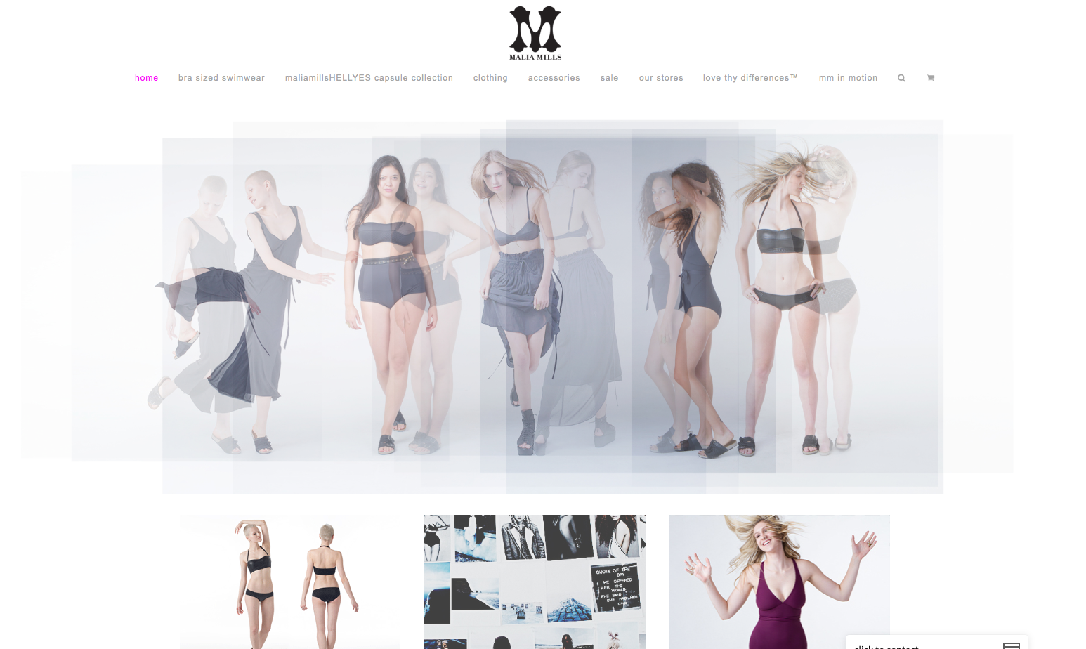 hell yes by Malia Mills website and campaign imagery