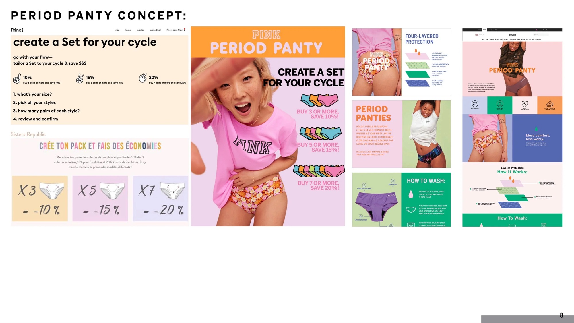 PINK seasonal concept presentation boards